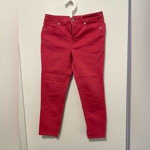 Gloria Vanderbilt Red/pink Cropped Ankle Jeans Slim Fit